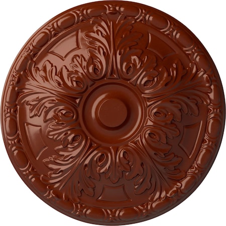 Ekena Millwork Granada Ceiling Medallion (Fits Canopies up to 4 1/4"), Hand-Painted Firebrick, 15 3/4"OD x 5/8"P CM16GAFIF
